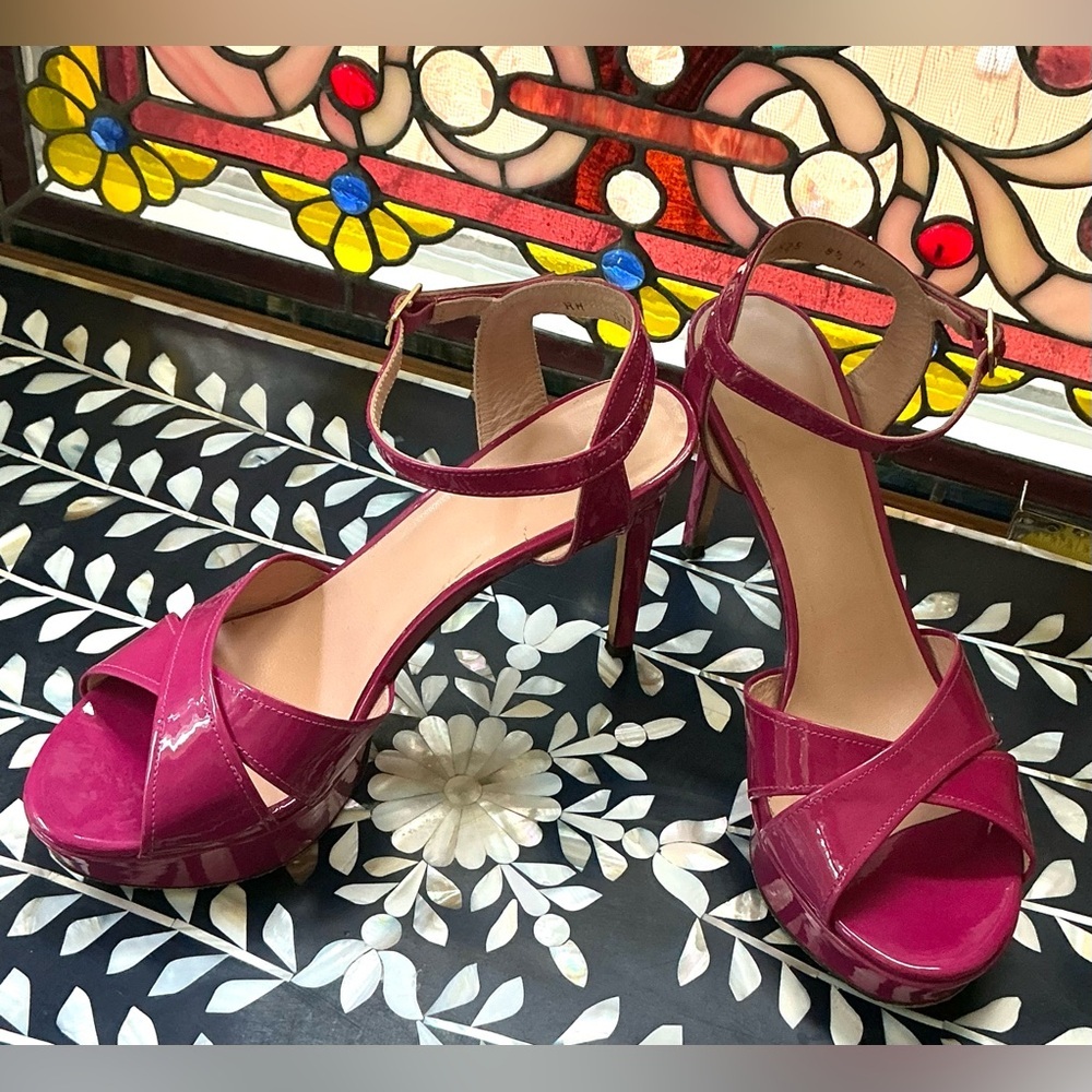 Stuart Weitzmanβ Pink Patent Leather Strappy Heels πΈ Glam, Party, Wedding - Picture 5 of 9